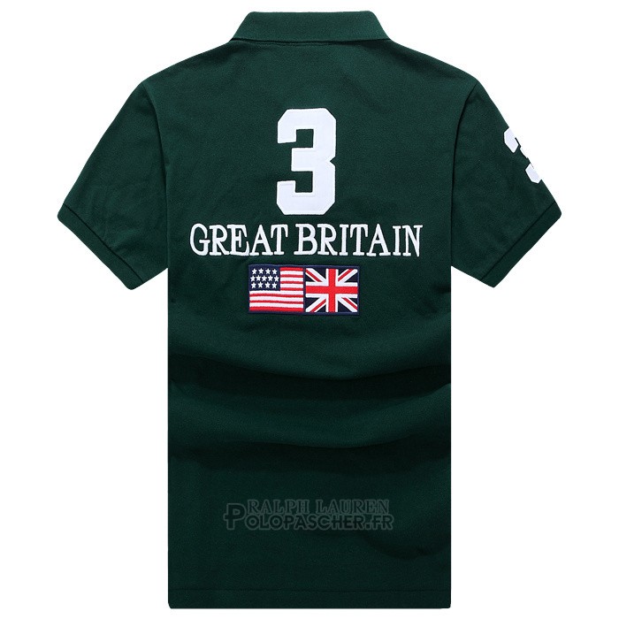 Ralph Lauren Homme Flag Polo Great Britain Vert